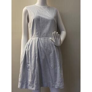 Old Navy Dress size 10 Tall Blue Flower Print Cotton